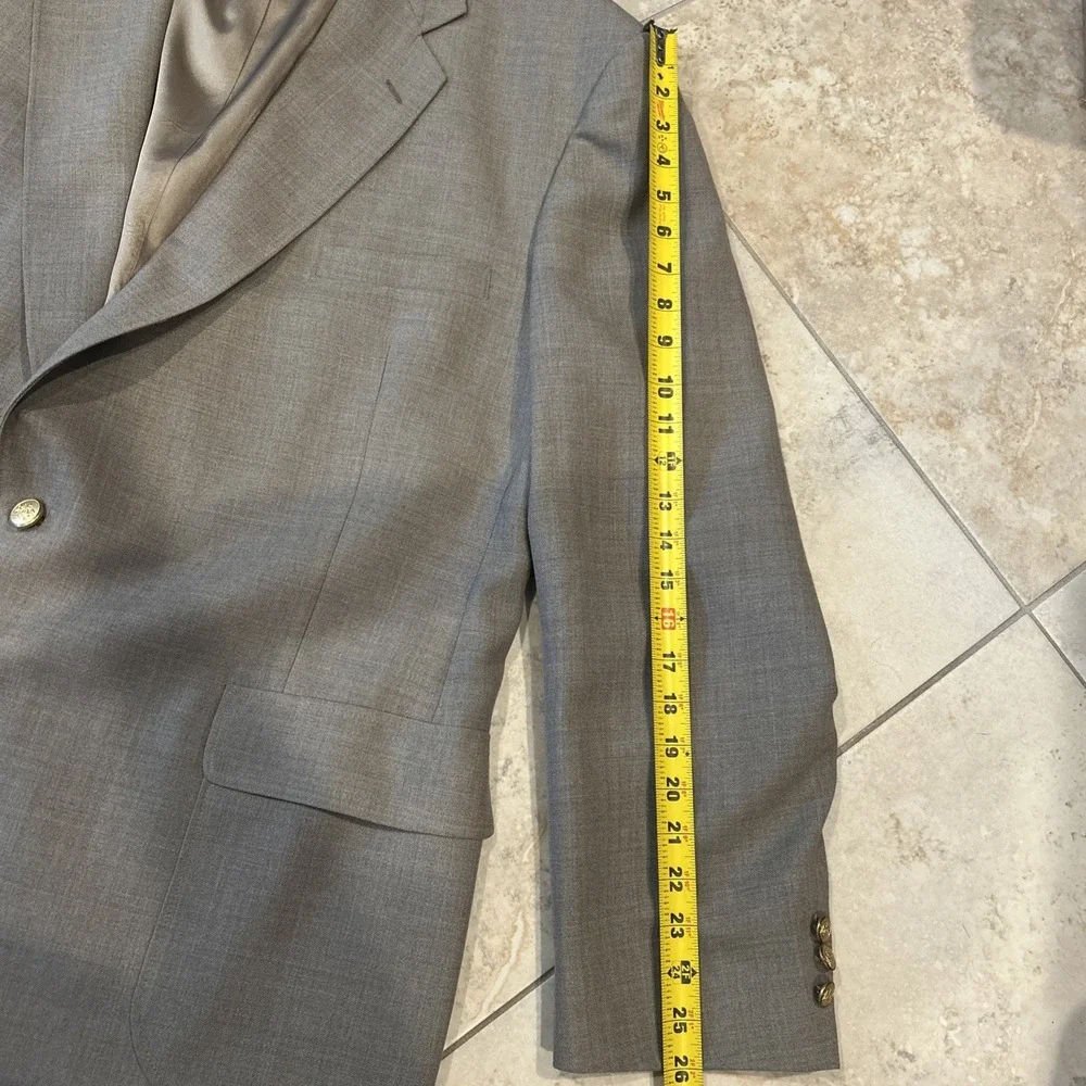 Stafford Blazer Men 50L Brown Wool Blend 2 Button Suit Jacket American Craftsman
